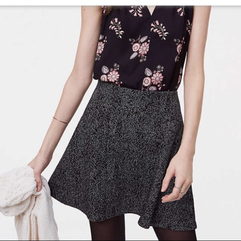 Herringbone flare pull on skirt!  NEVER worn!